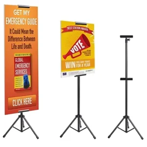 Heavy-Duty Tripod Banner Stand Adjustable Floor Sign Holder