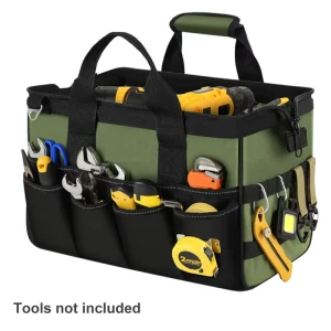 Heavy Duty Waterproof OEM Tool Bag 16 Pockets Adjustable Strap 150 lb Capacity Portable Organizer