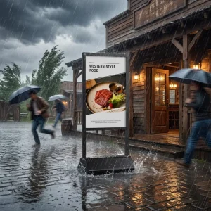 Heavy Duty Windproof Poster Stand A1 A2 Double Sided Outdoor Sign Holder for Restaurant Cafe Factory Direct