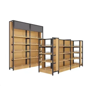 Heavy Duty Wood Display Stand Shelf for Supermarket