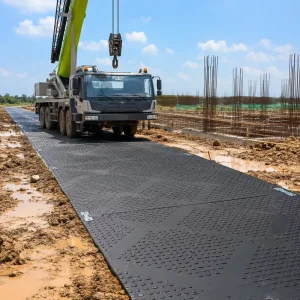 Heavy Equipment Temporary Road Mat 4×8 HDPE Plastic Ground Protection Mat for Excavators and Cranes