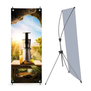 Height Adjustable European Style X Banner Stand Poster and Sign Display