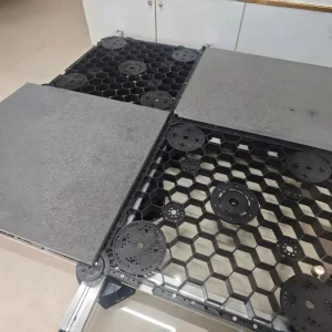 Height-Adjustable Plastic Tile Pedestal Support Tray and Base Panel for Raised Floor Grid