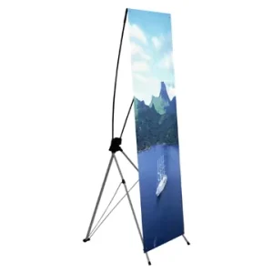 Height Adjustable X Banner Stand Portable Advertising Display Rack Flexible Poster Holder for Trade Shows Exhibition Promotion