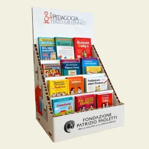 Hic Customized Logo Modern Foldable Eco Friendly Portable Magazine Book Brochure Honeycomb Panels Cardboard Display Stand