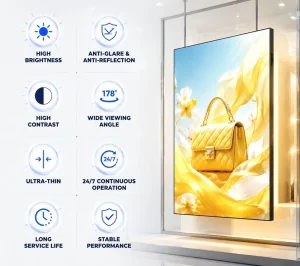 High-Brightness LCD Window Digital Signage Display