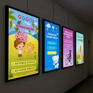 High Brightness Tempered Glass LED Frame Lightbox Display Aluminum Light Box Custom Menu Board LED Light Box for Advertising