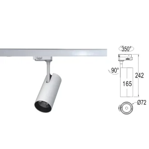 High-CRI COB LED Track Spotlight Rotatable Neck Jewelry Boutique Gallery Light