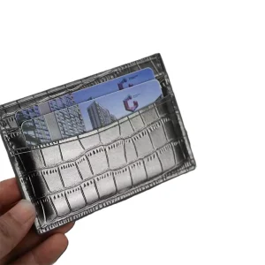 High Class Men’s Embossed Crocodile Leather Business Card Wallet