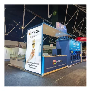 High End 20×20 Ice Cream Food for Fine Food Show Exhibition Booth Design Durable Display Stand Expo Exhibition Booth