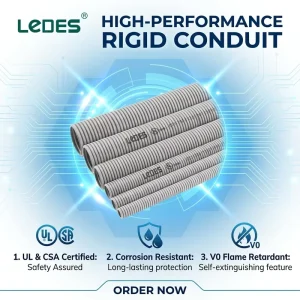 High Flame-Retardant PVC ENT Conduit UL Certified Electrical Nonmetallic Tubing