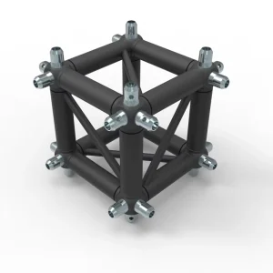 High Quality 290*290mm Black Aluminium Box Corner Block Truss Compatible With F34 Truss For Event