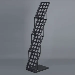 High Quality A4 Size Frame Brochure Display Stand Catalogue Holder Brochure Stand Foldable Iron Brochure Rack