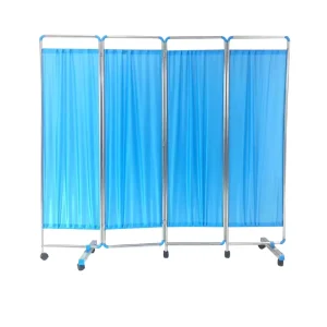 High Quality Adjustable Medical Clinic Hospital Partition Curtain Folding Screen Silent Castors Ward Bed Patient Screen Caresun