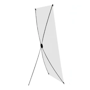 High Quality Custom Logo Retractable Silk Screen Printed Adjustable Modern X frame Banner Stand
