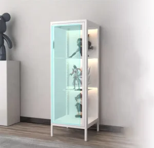 High Quality Factory Sell Glass Full Vision showcase Living Room Metal Popular Display Cabinet
