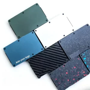 High Quality Modern Aluminum Wallet Slim Thin Business Style Card Organizer Multi Functional RFID Minimalist Metal Card Holder