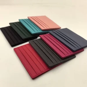 High Quality Multi Colors Pu Leather Credit ID Card Holder Compact Wallet for Men