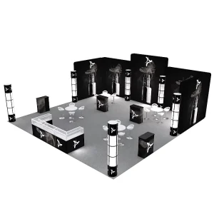 High Quality New Design Modular Aluminum Frame Advertising Show case Led Fair Expo Display Trade Show Custom Booth Exhibition