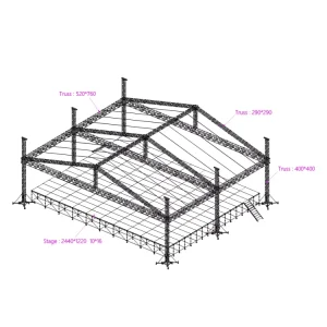 High Quality Outdoor Event Truss System Heavy Duty High Load Bearing Aluminum Trussing System for Outdoor Performance