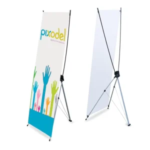 High Quality Reusable Aluminum X Stand Banner Display with Pennant Style and Custom Color for Exhibitions and Advertising