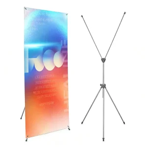 High Quality X Type Banner Stand Custom Logo Advertising Display Racks for Exhibitions Trade Shows Portable Poster Display Stand