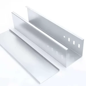 High Rise Buildings Large Spans Weak Current Aluminum Alloy Trough type Cable Tray for Cable Laying Customizable Side Rail