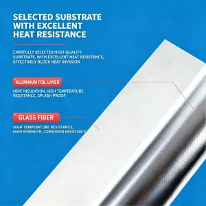 High Strength Heat Resistant Fireproof Waterproof Reinforced Aluminum Foil Fiberglass Vapor Barrier Fabric