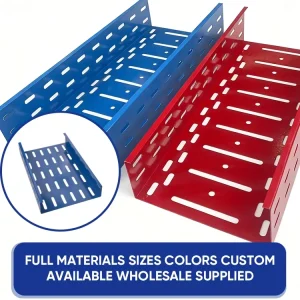 High-Strength Perforated Fire- and Rust-Resistant Cable Tray for Office and Mall Wiring