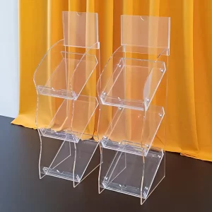 High Transparency Acrylic Supermarket Shelf Display Cabinet
