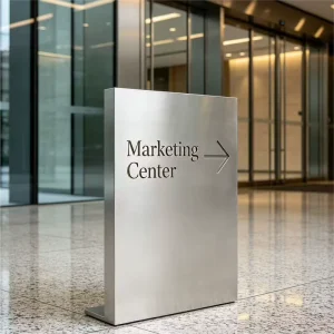 High Visibility Multi Level Direction Panels Custom Metal Wayfinding Billboard Pylon Sign IP65 Weather Resistant Floor