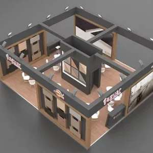 High end MEGA Modular Assembly Exhibition Booth for Modern Fashion Pop Up Store Mall Event Display