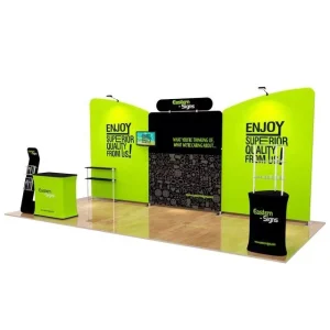 High end Tension Fabric Fair Standard Fold up Metal Sunglasses Display Booth
