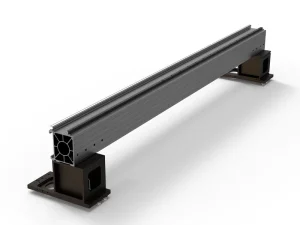 High precision Round Guide Rail Aluminium Gantry Crossbeam X Axis Beam for Fiber Laser Cutting Machine