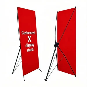 High quality Custom X shaped Frame Banner Stand Reusable Lightweight Tripod Display Stand Set Suitable for Exhibition Events