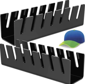 Home Shop Organizer Display Stand Black Acrylic Cap Stands Holder Single Tier 7 Baseball Hats Standing Non folding Multifunction