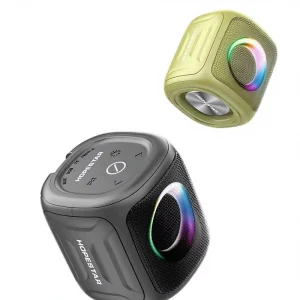 Hopestar Party100 Mini Portable Speaker IPX6 Waterproof TF Card FM Radio LED Light 2400mAh for Outdoor
