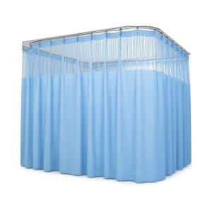 Hospital Medical Partition Curtains With Mesh Top Ceiling Track Privacy Divider For Ward Clinic Treatment Room