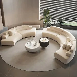 Hospitality Grade Modern Circular Modular Sectional Sofa Set Upholstered Lounge Seating for Commercial Hotel Project Seating