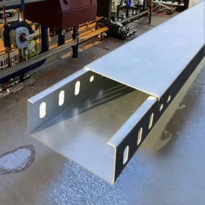 Hot Dip Galvanized Perforated 45m Zinc Coating Powder Coated Metal Cable Tray Stainless Steel Solid Base Construction