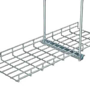 Hot-Dip Galvanized Steel Under-Desk Ventilated Wire Mesh Cable Tray with Accessories