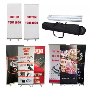 Hot Selling Aluminum Roll Up Banner Retractable Roll Up Banner Stand Double Sided Outdoor Roll up Banner