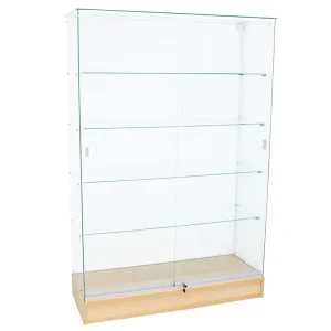 Hot Selling Economic Full View Frameless Glass Display Case Wall Showcase Cabinet for Retail Store Shops Display