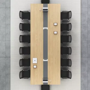 Hot Selling Staff Conference Negotiation Training Table Extendable Long Desk Modern Design Wood Chair Combination