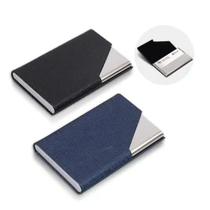 Hot Trending Business Name Card Holder Luxury Pu Leather & Stainless Steel Multi Card Case Wallet Credit Card Id Case holder