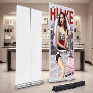 Hot selling Portable Aluminum Roll up Banner Stand Advertising Equipment Display Racks with Retractable Pull up Banner Stand