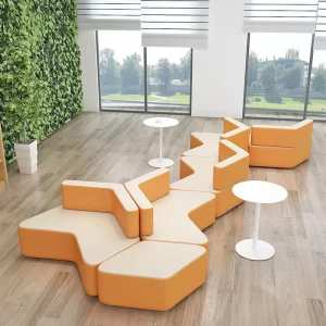 Hotel Lounge Sofa Modular Combination Seating for Cinema Waiting Area Lobby Commercial Spaces and Leisure Rest Zones