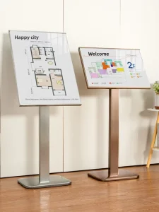 Hotel Water Sign Directional Welcome Floor-Standing Guide Sign, Customizable Modern Design