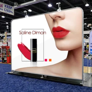 Hotsale Custom Print Portable 8’x8′ Trade Show Tension Aluminum Frame Pop Stand Tube Backdrop Display Wall Stretch Fabric