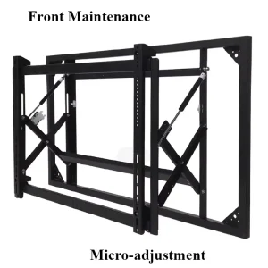 Hydraulic Pop-Out Video Wall Mount for LCD Splicing Screens 46/49/55 Inch Front Maintenance with Micro-Adjustment
